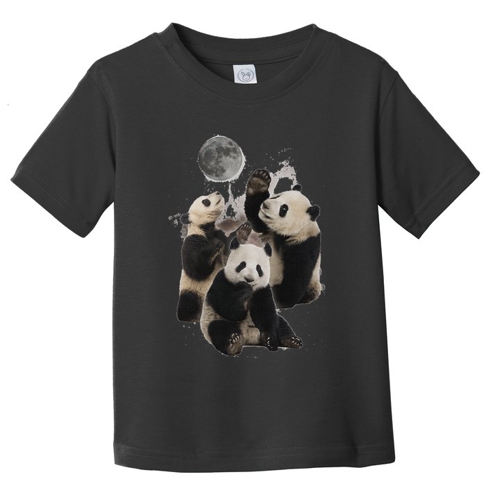 Howling At The Moon Funny Panda Panda Toddler T-Shirt
