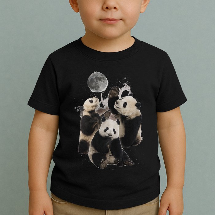 Howling At The Moon Funny Panda Panda Toddler T-Shirt