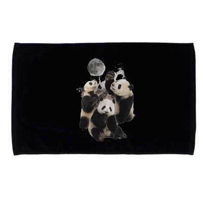 Howling At The Moon Funny Panda Panda Microfiber Hand Towel