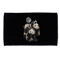 Howling At The Moon Funny Panda Panda Microfiber Hand Towel