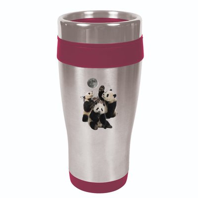 Howling At The Moon Funny Panda Panda 16oz Travel Tumbler