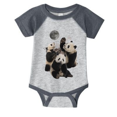 Howling At The Moon Funny Panda Panda Infant Baby Jersey Bodysuit