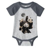 Howling At The Moon Funny Panda Panda Infant Baby Jersey Bodysuit
