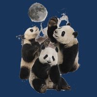 Howling At The Moon Funny Panda Panda Infant Baby Jersey Bodysuit