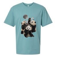 Howling At The Moon Funny Panda Panda Sueded Cloud Jersey T-Shirt