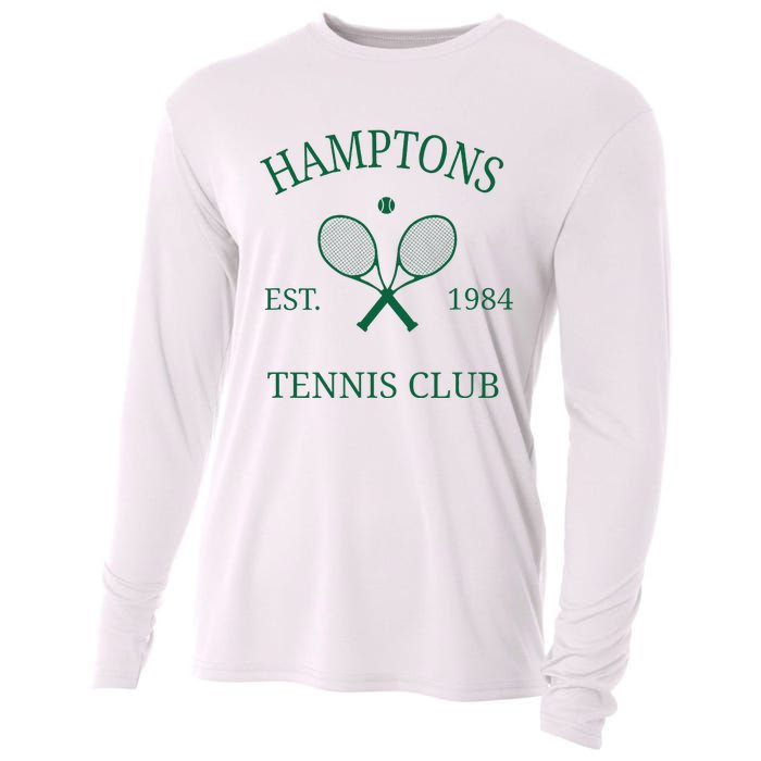 Hamptons Athletics Tennis Club Racquet Prep Vintage Ny Cooling Performance Long Sleeve Crew