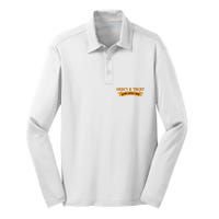 Heres A Treat Jesus Halloween Jesus Loves You Silk Touch Performance Long Sleeve Polo