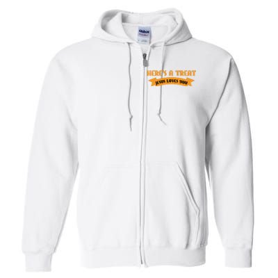 Heres A Treat Jesus Halloween Jesus Loves You Full Zip Hoodie