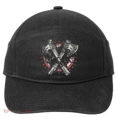Hatchet Axe Throwing Pocket Badge 7-Panel Snapback Hat