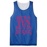 Hes A Ten But In Pesos Mesh Reversible Basketball Jersey Tank