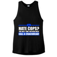 Hate Cops? Next Time You Need Help Ladies PosiCharge Tri-Blend Wicking Tank