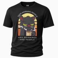 Hate Morning People Cat Funny Cooling Performance Crew T-Shirt