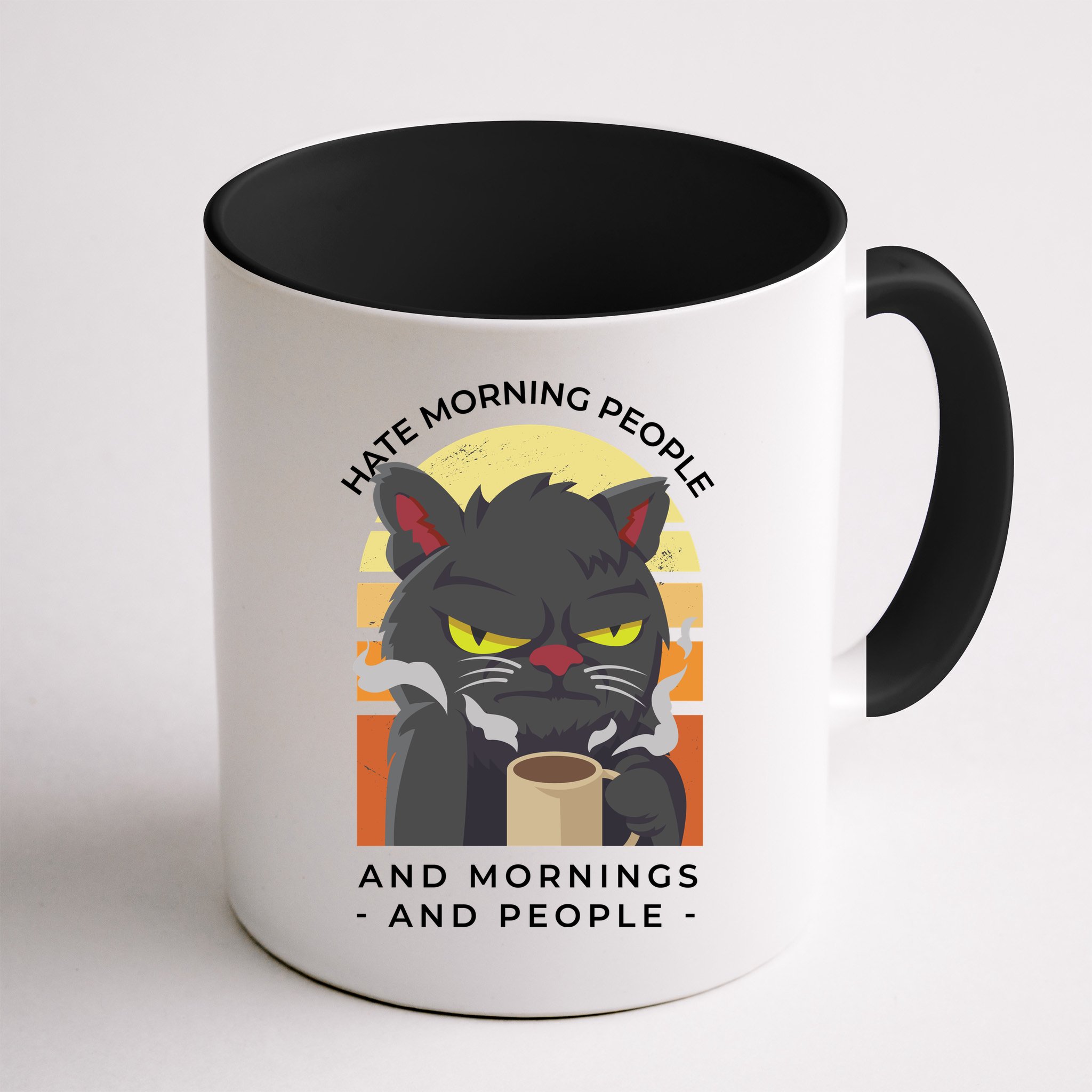 Hate Morning People Cat Funny Mug