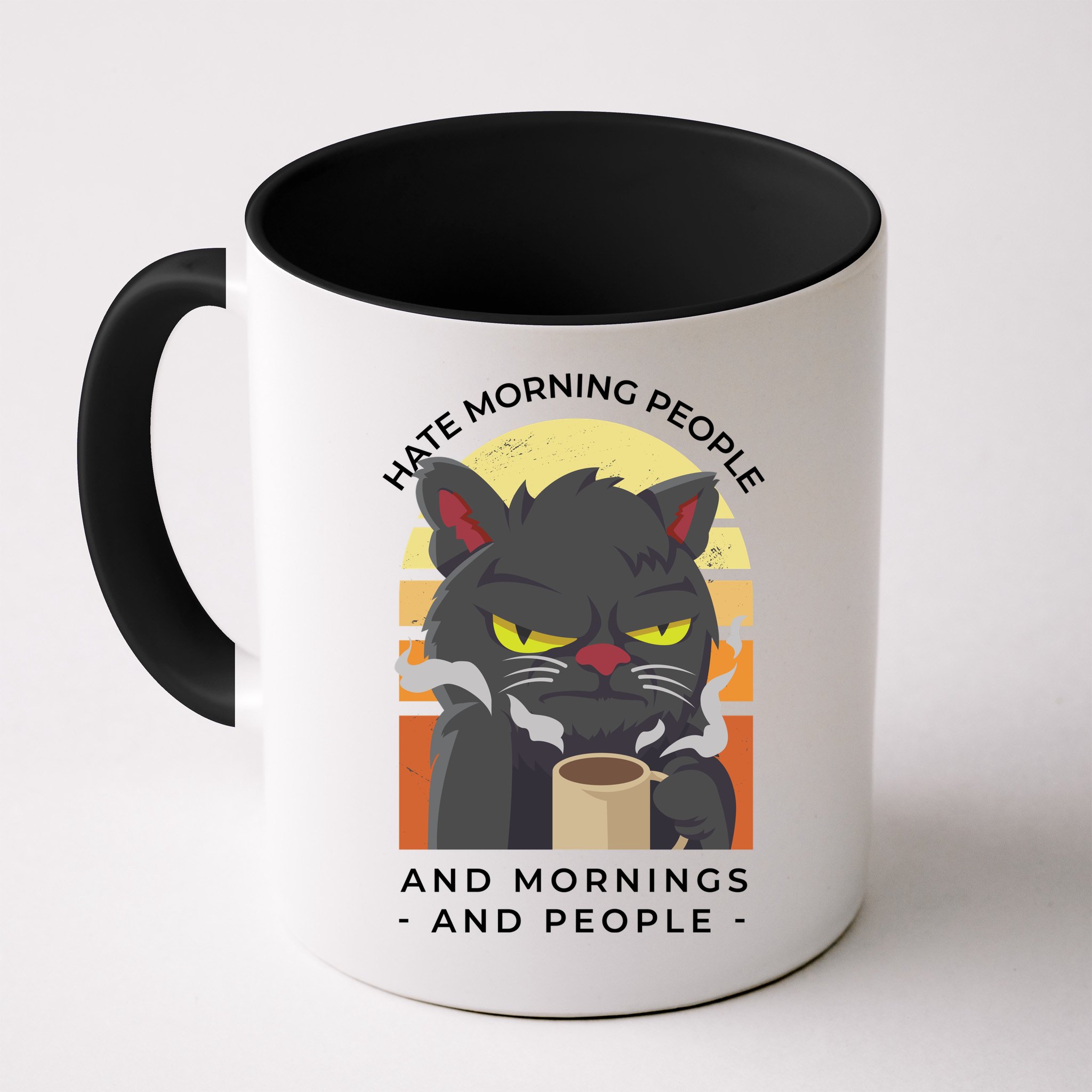 Hate Morning People Cat Funny Mug