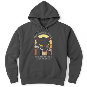 Hate Morning People Cat Funny Hoodie