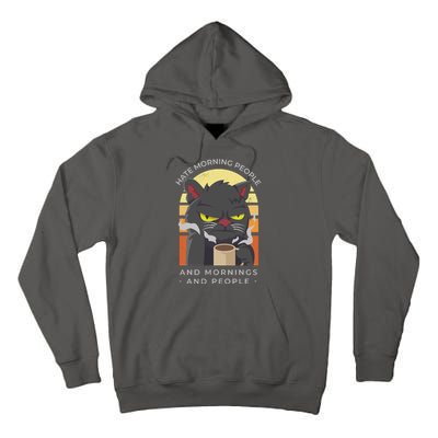 Hate Morning People Cat Funny Tall Hoodie