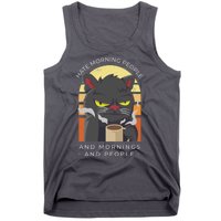 Hate Morning People Cat Funny Tank Top