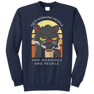 Hate Morning People Cat Funny Sweatshirt