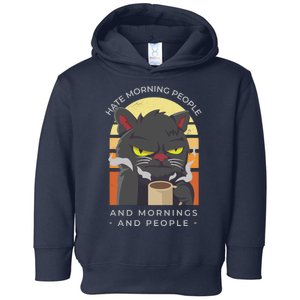 Hate Morning People Cat Funny Toddler Hoodie