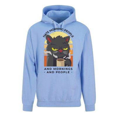 Hate Morning People Cat Funny Unisex Surf Hoodie