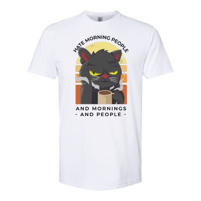 Hate Morning People Cat Funny Softstyle CVC T-Shirt