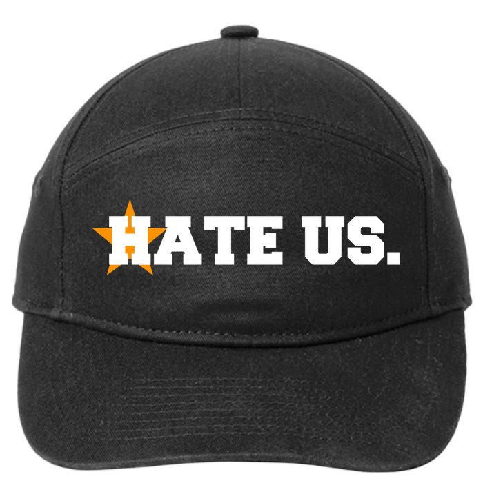 Hate Us Houston Baseball Star 7-Panel Snapback Hat