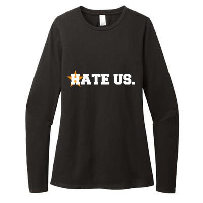 Hate Us Houston Baseball Star Womens CVC Long Sleeve Shirt