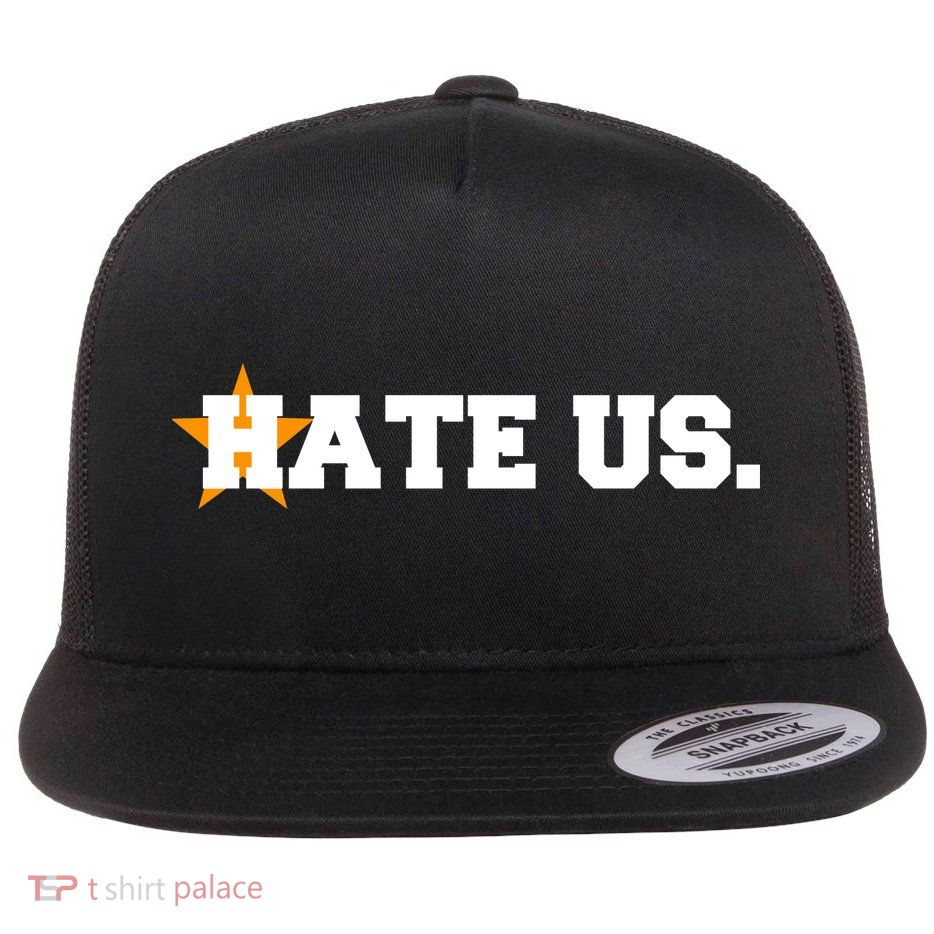 Hate Us Houston Baseball Star Flat Bill Trucker Hat
