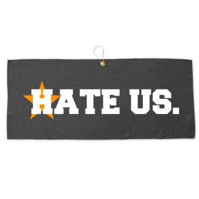 Hate Us Houston Baseball Star Large Microfiber Waffle Golf Towel