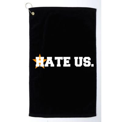 Hate Us Houston Baseball Star Platinum Collection Golf Towel