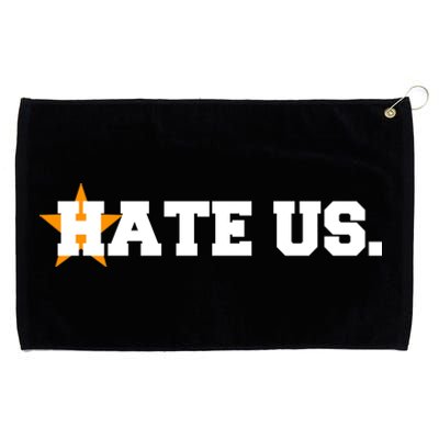 Hate Us Houston Baseball Star Grommeted Golf Towel