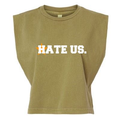 Hate Us Houston Baseball Star Garment-Dyed Women's Muscle Tee