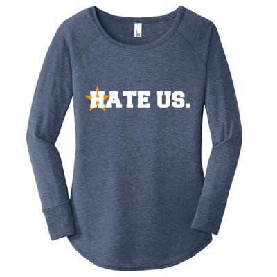 Hate Us Houston Baseball Star Women's Perfect Tri Tunic Long Sleeve Shirt