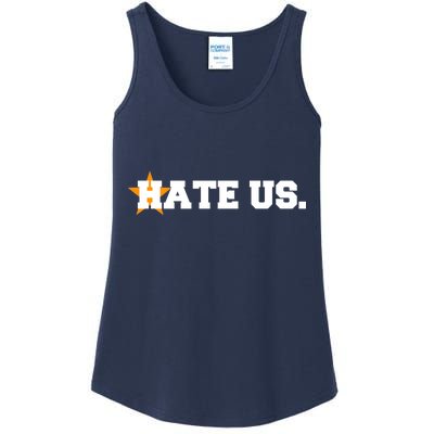 Hate Us Houston Baseball Star Ladies Essential Tank