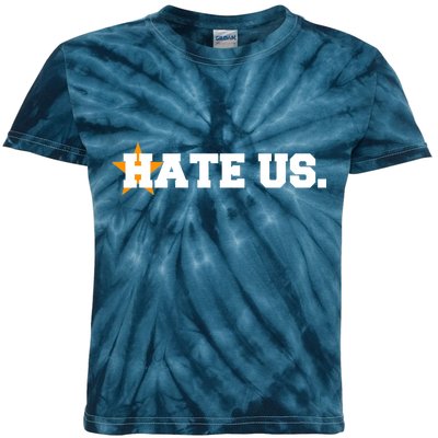 Hate Us Houston Baseball Star Kids Tie-Dye T-Shirt