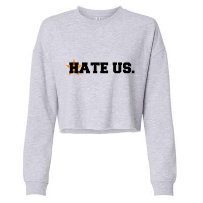 Hate Us Houston Baseball Star Cropped Pullover Crew