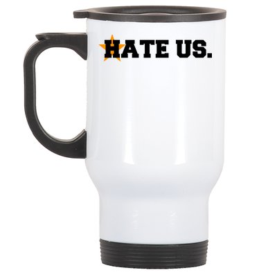 Hate Us Houston Baseball Star Stainless Steel Travel Mug