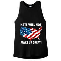 Hate Will Not Make Us Great Ladies PosiCharge Tri-Blend Wicking Tank