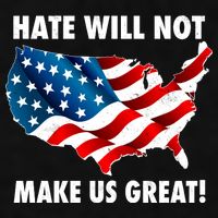 Hate Will Not Make Us Great Ladies PosiCharge Tri-Blend Wicking Tank
