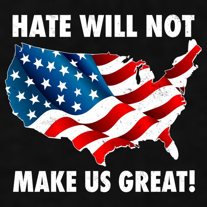 Hate Will Not Make Us Great Ladies PosiCharge Tri-Blend Wicking Tank