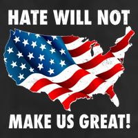 Hate Will Not Make Us Great 7 Panel Mesh Trucker Snapback Hat