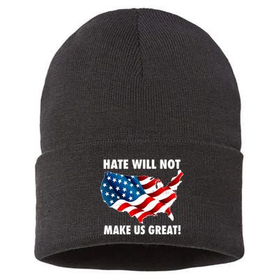 Hate Will Not Make Us Great Sustainable Knit Beanie