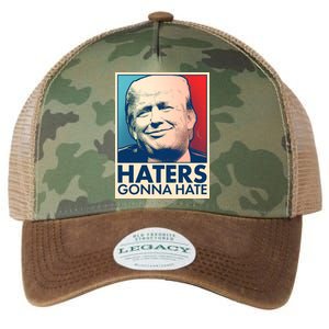 Haters Gonna Hate Poster Pro Trump Legacy Tie Dye Trucker Hat