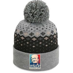 Haters Gonna Hate Poster Pro Trump The Baniff Cuffed Pom Beanie