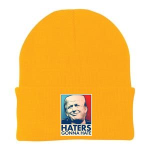 Haters Gonna Hate Poster Pro Trump Knit Cap Winter Beanie