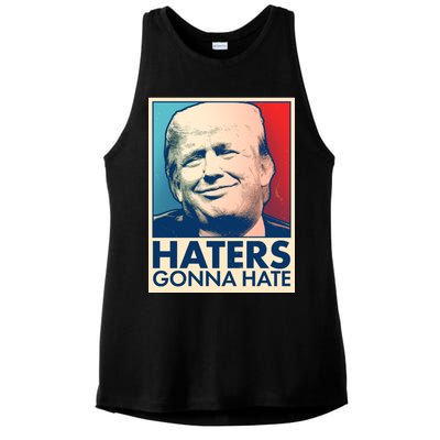 Haters Gonna Hate Poster Pro Trump Ladies PosiCharge Tri-Blend Wicking Tank