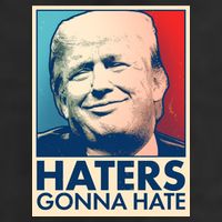 Haters Gonna Hate Poster Pro Trump 7 Panel Mesh Trucker Snapback Hat