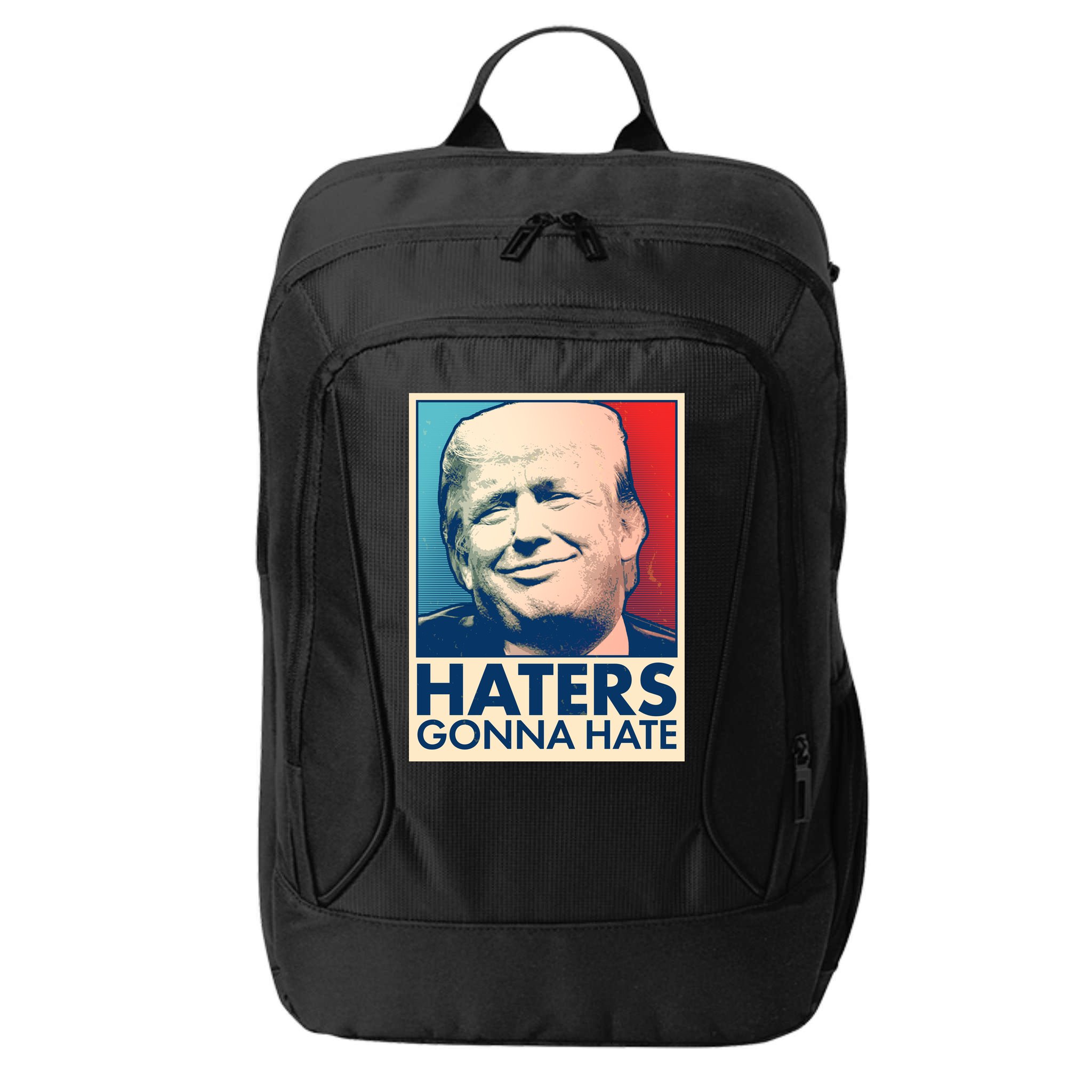 Haters Gonna Hate Poster Pro Trump City Backpack