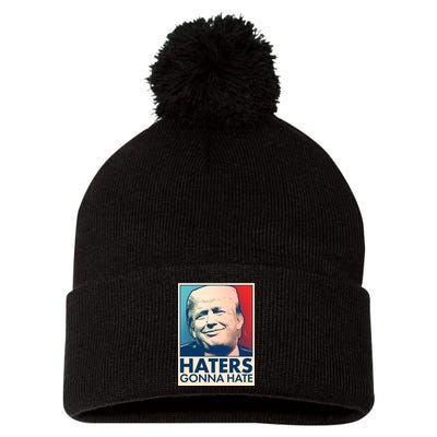 Haters Gonna Hate Poster Pro Trump Pom Pom 12in Knit Beanie