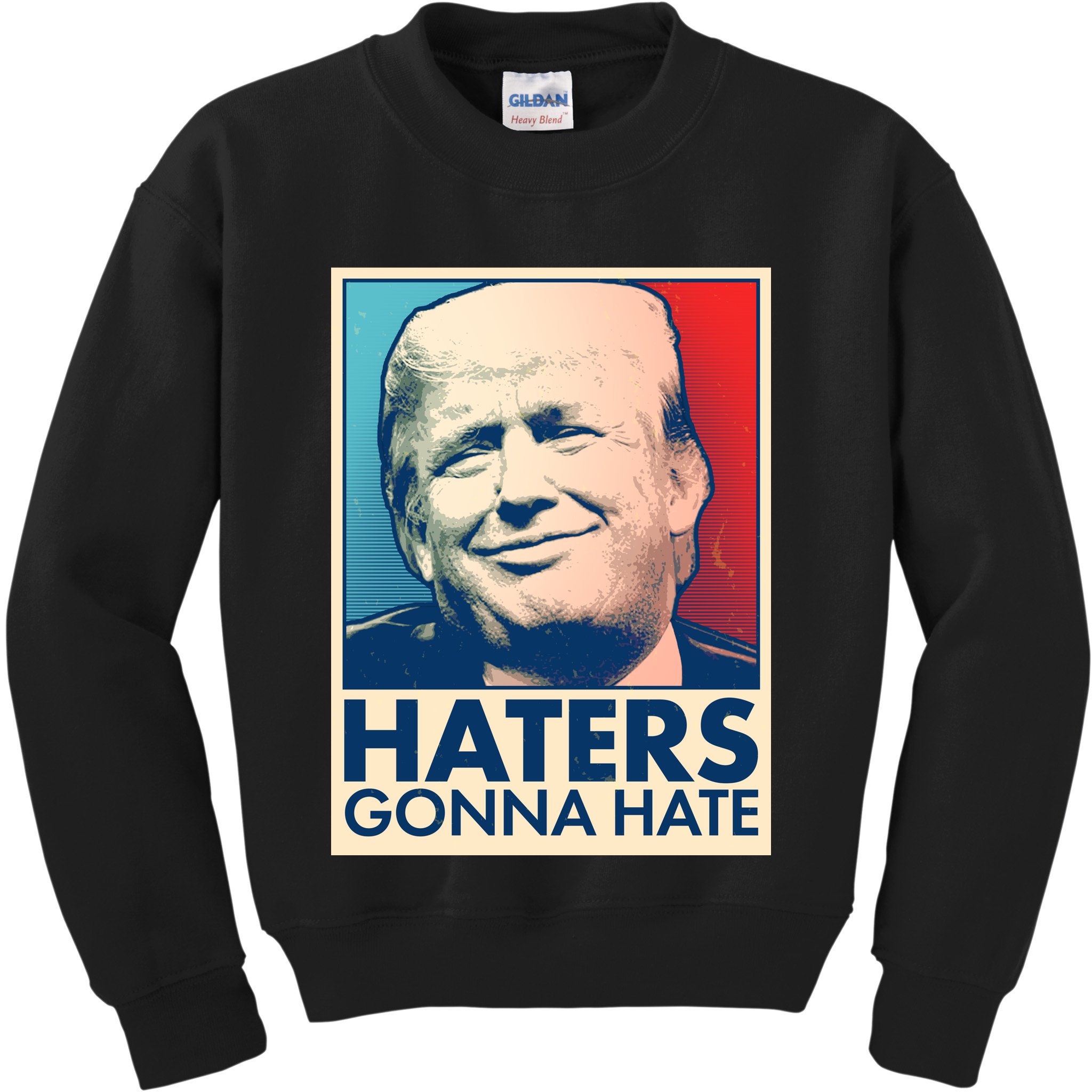 Haters Gonna Hate Poster Pro Trump Kids Sweatshirt